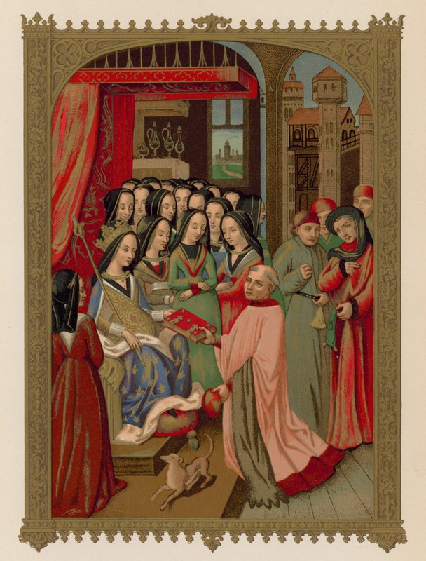 O Tribunal de Maria de Anjou, esposa de Carlos VII de French School