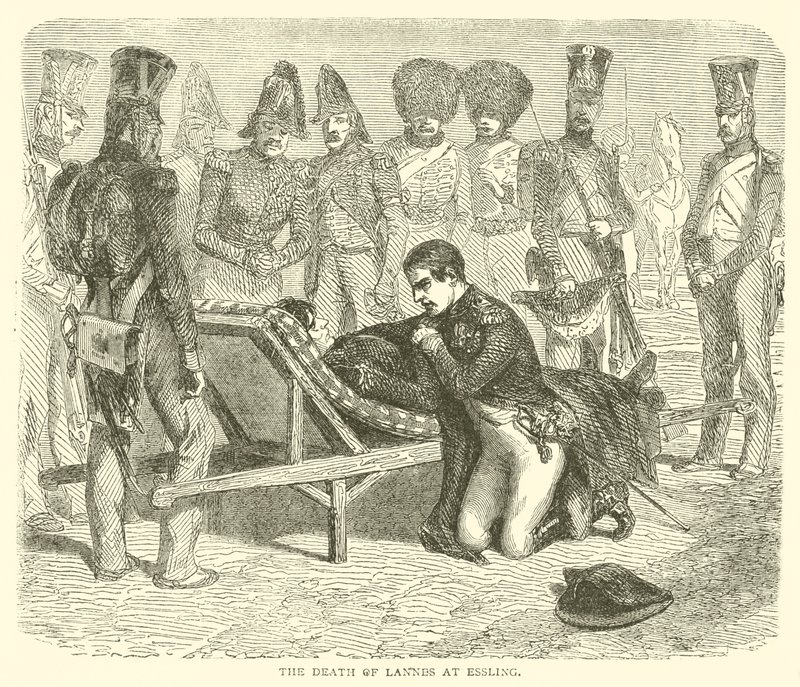 A Morte de Lannes em Essling (gravura) de French School