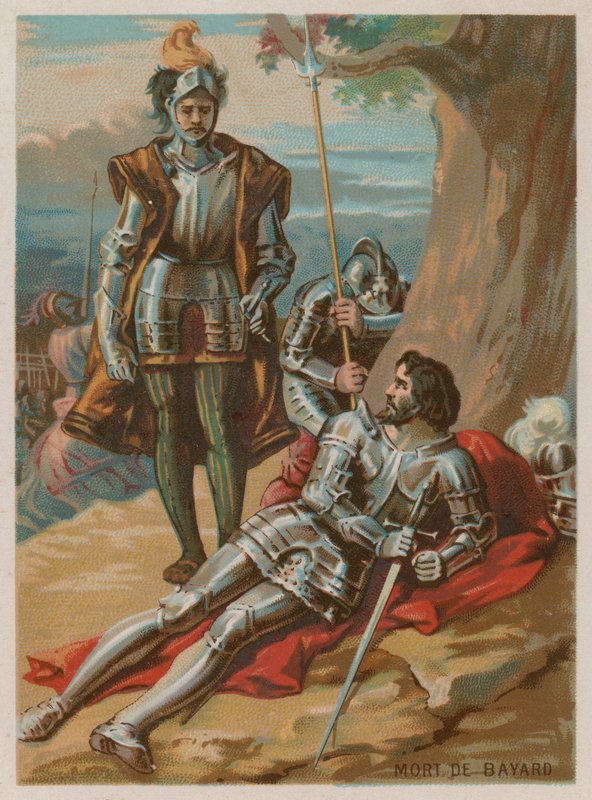 A morte do cavaleiro de Bayard de French School