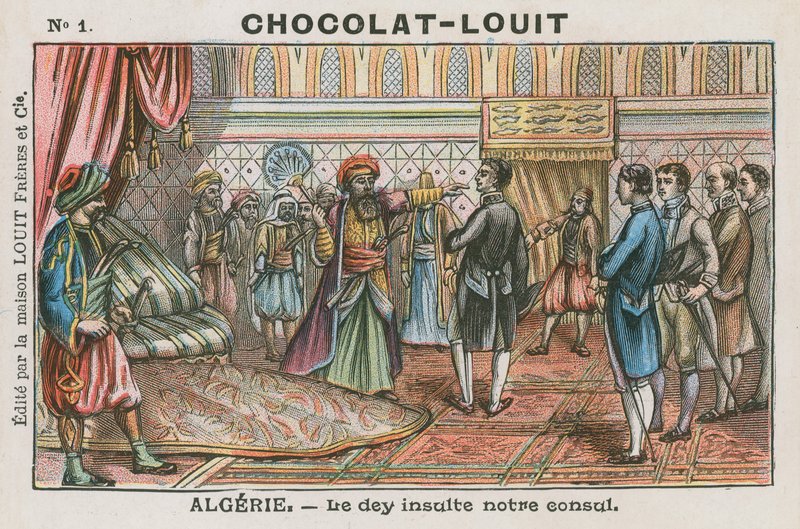 O Dey de Argel insultando o cônsul francês, Argélia de French School
