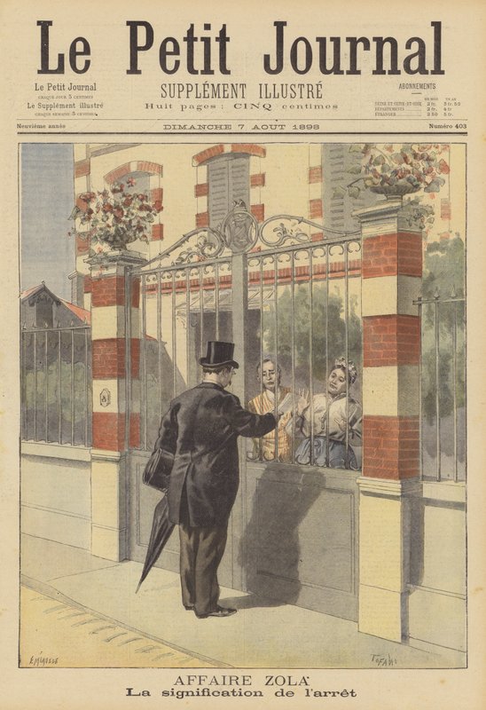 O julgamento por difamação de Emile Zola de French School