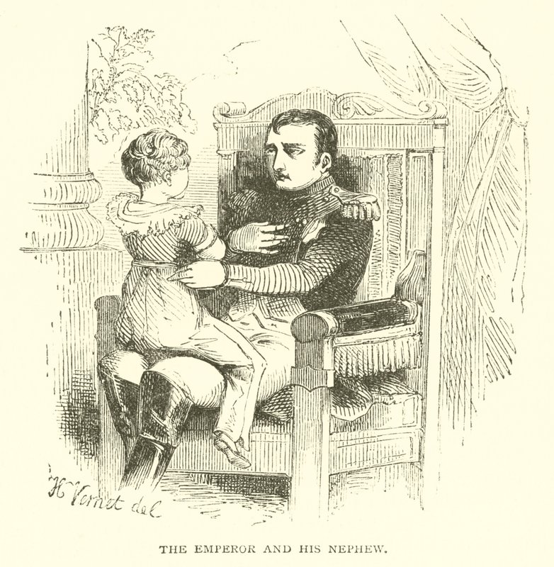 O Imperador e seu sobrinho (gravura) de French School