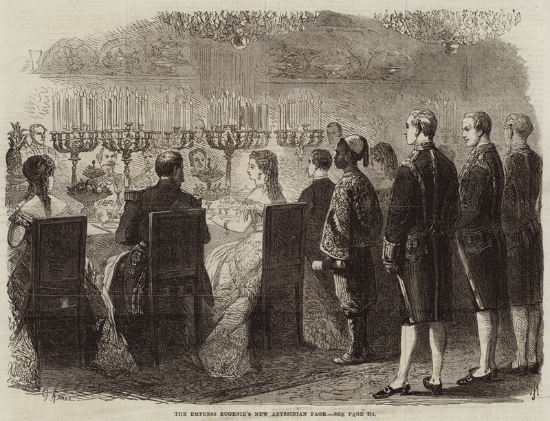 A Nova Página Abissínia da Imperatriz Eugenie (gravura) de French School