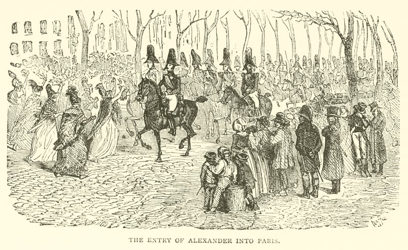 A Entrada de Alexandre em Paris (gravura) de French School