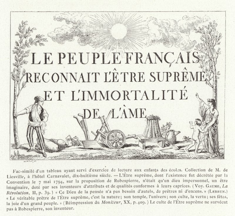 O povo francês reconhece o Ser Supremo e a imortalidade da alma de French School