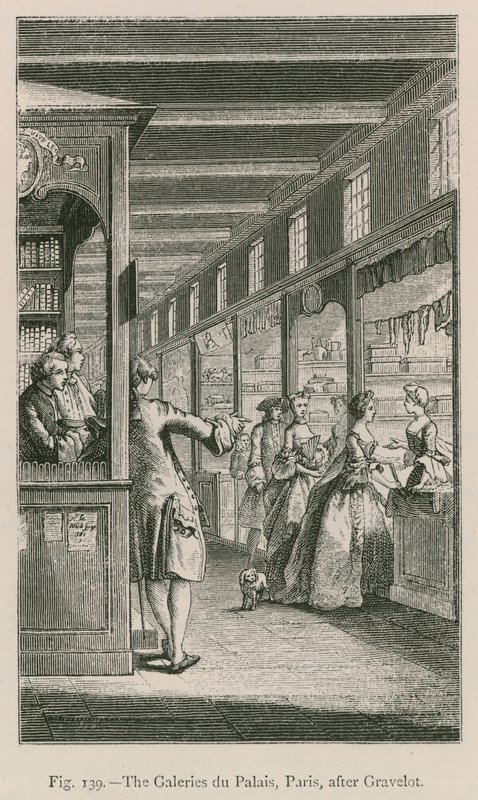 As galerias do palácio, Paris, depois de Gravelot de French School