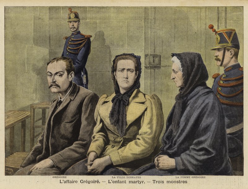 O assassinato de criança de Gregoire, França, 1897 de French School