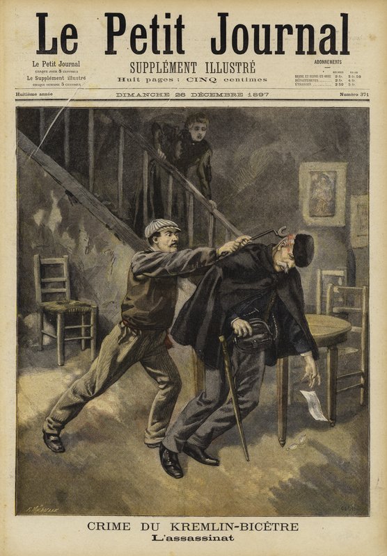 O assassinato do Kremlin-Bicêtre, Paris, 1897 de French School