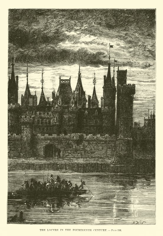 O Louvre no século XIV de French School