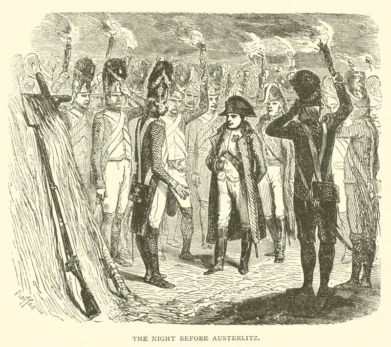 The Night before Austerlitz (gravura) de French School