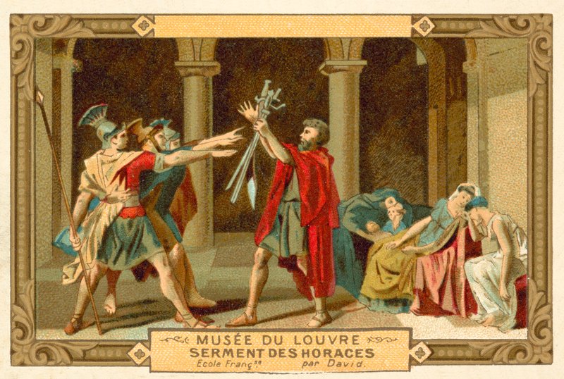 O Juramento do Horatii (chromolitho) de French School