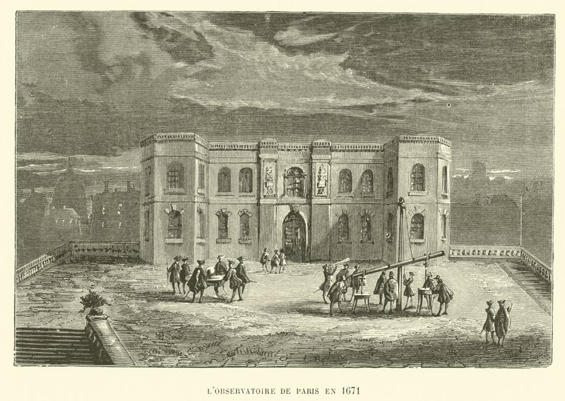 O Observatório de Paris em 1671 (gravura) de French School