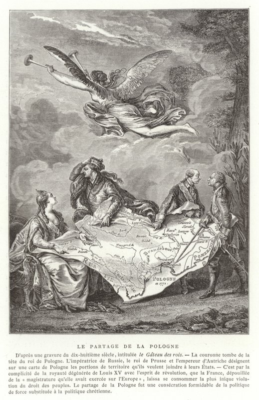 A partição da Polônia, 1772 de French School