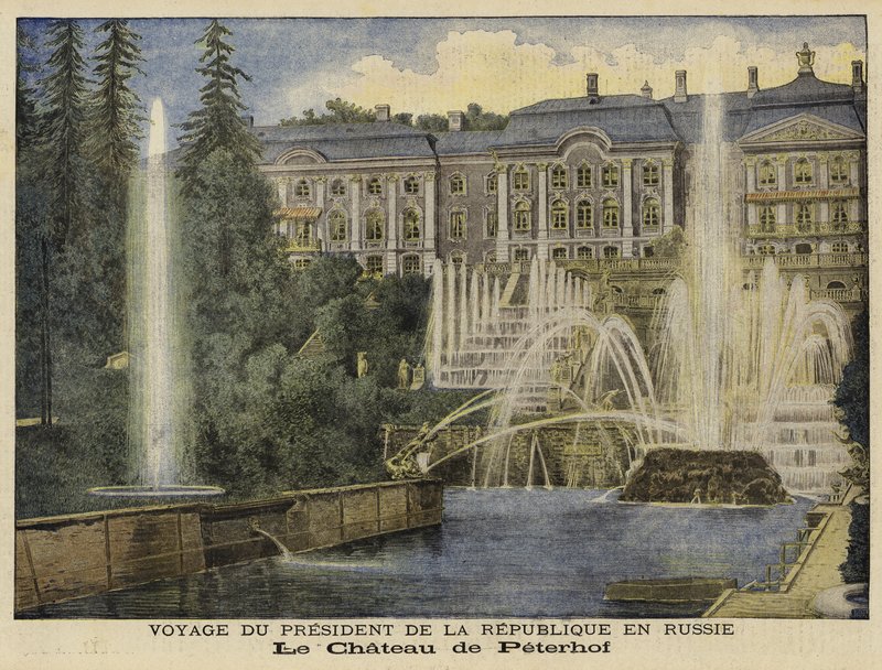 O, peterhof, palácio, st petersburg, rússia de French School