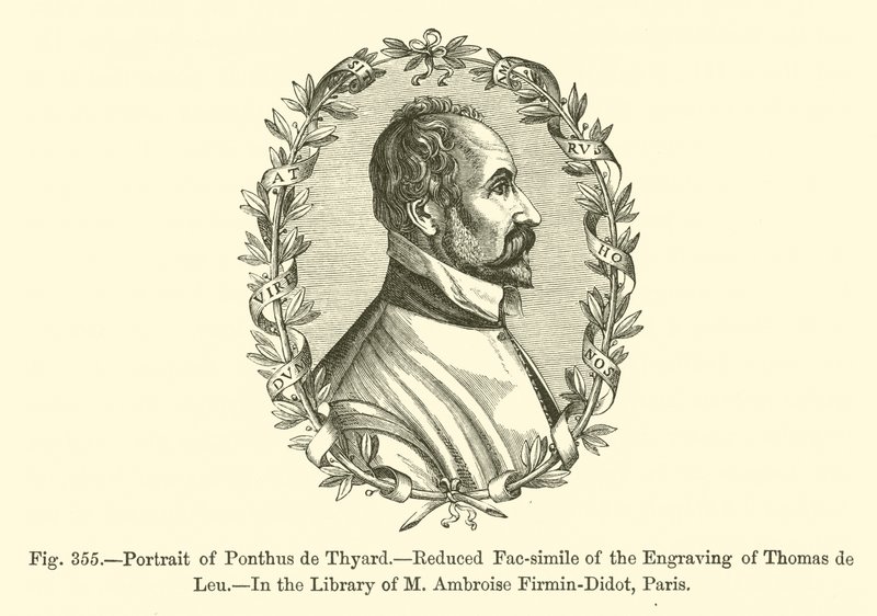 O Retrato de Ponthus de Thyard (gravura) de French School