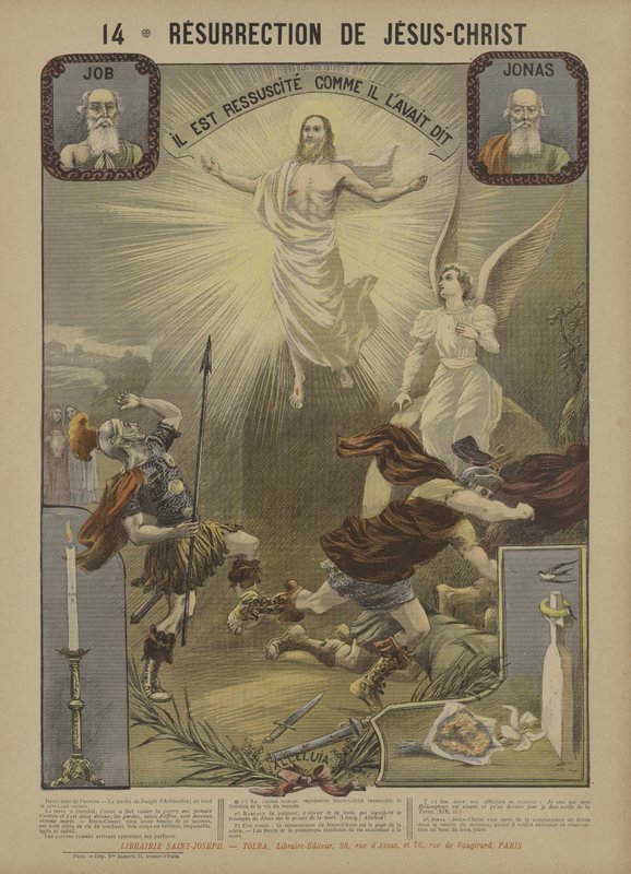 A Ressurreição de Cristo (cor litho) de French School
