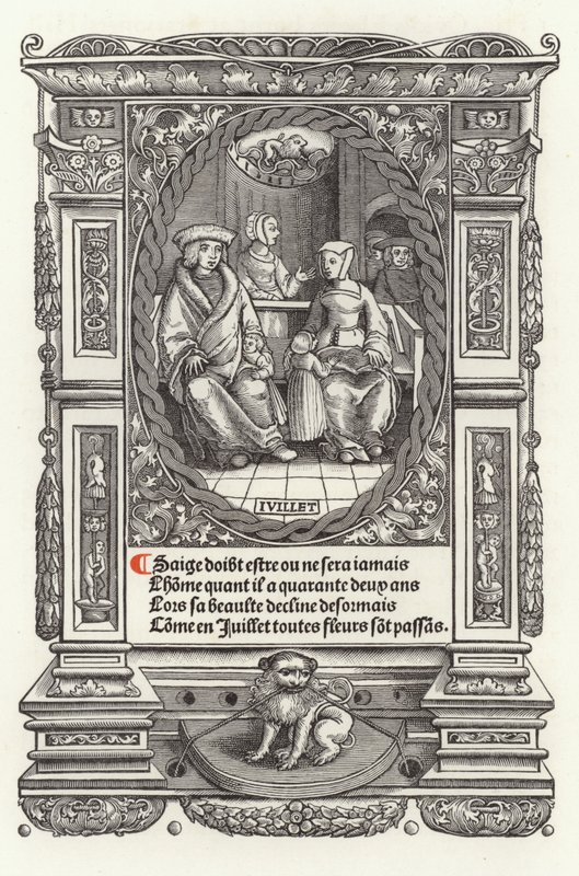 As Doze Idades do Homem: Julho (litho) de French School