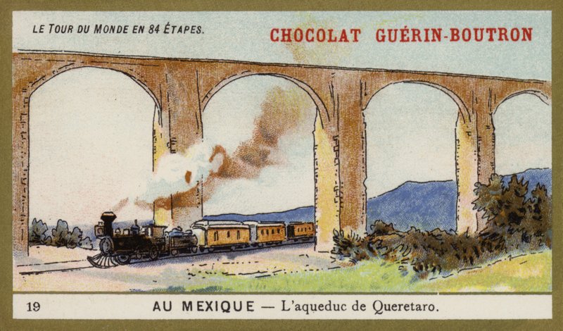O aqueduto de Queretaro, México (chromolitho) de French School