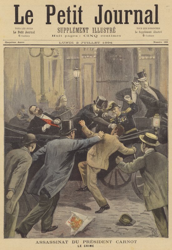 O assassinato do Presidente Carnot de French School