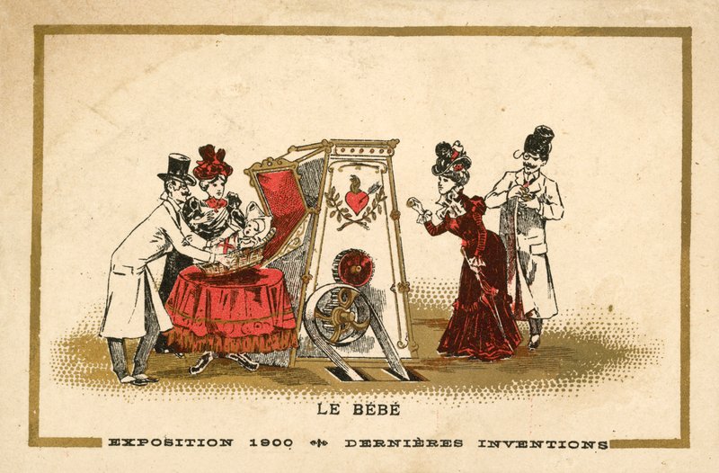 O bebé (chromolitho) de French School
