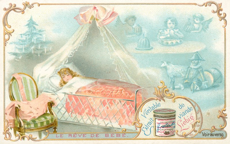O sonho do bebé (chromolitho) de French School