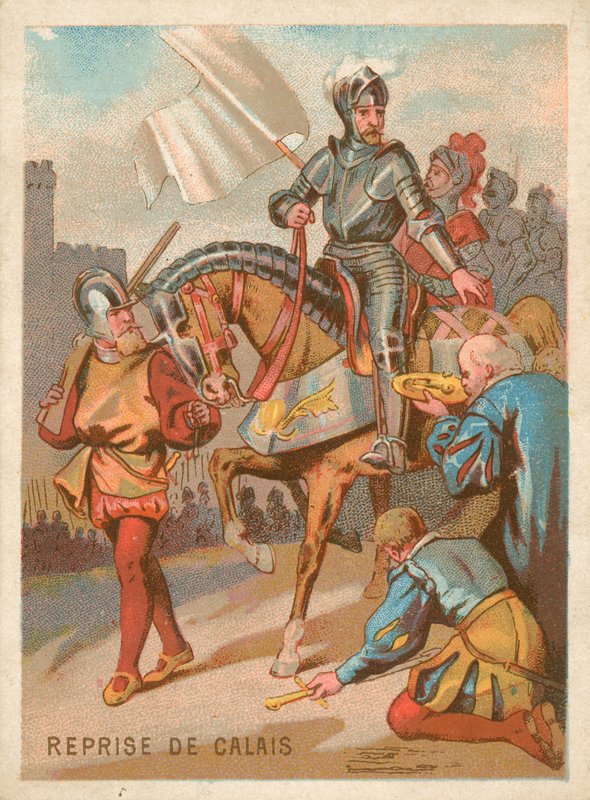 A captura de Calais pelo rei Henrique II da França de French School
