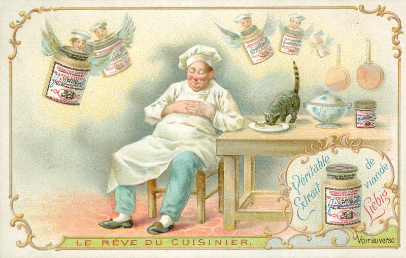 O sonho do cozinheiro (chromolitho) de French School