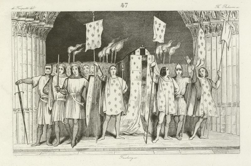 O bebê morto John eu proclamei rei da França, 1316 de French School
