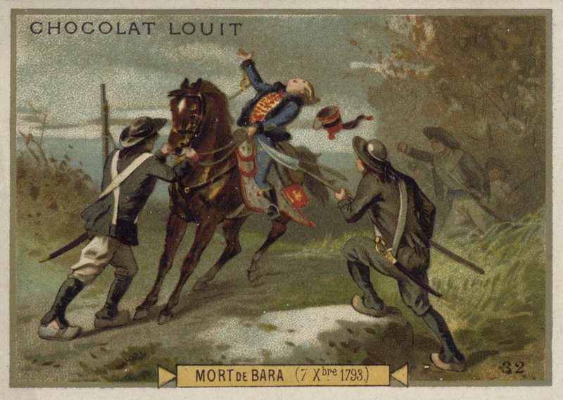 A morte de Joseph Bara, Revolta de Vendee, Revolução Francesa, 7 de dezembro de 1793 de French School