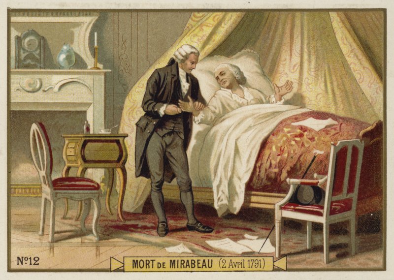 A morte de Mirabeau, 2 de abril de 1791 de French School