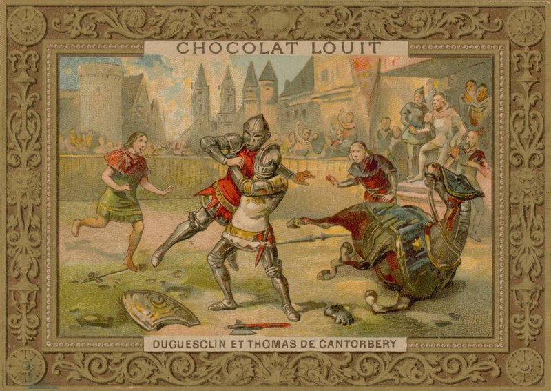 O duelo entre Bertrand Du Guesclin (c 1320-1380) e Thomas de Canterbury de French School