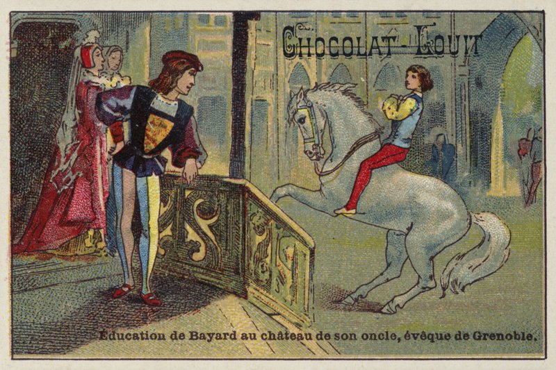 A educação de Bayard no castelo de seu tio, o bispo de Grenoble de French School
