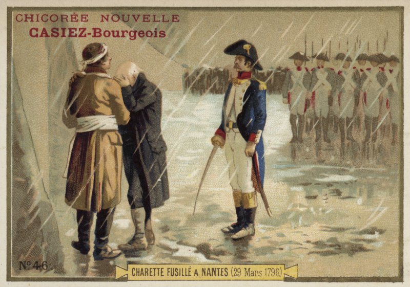A execução do general realista François de Charette, Nantes, 29 de março de 1796 de French School