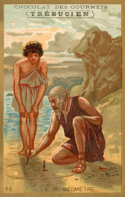 O primeiro geómetro (chromolitho) de French School