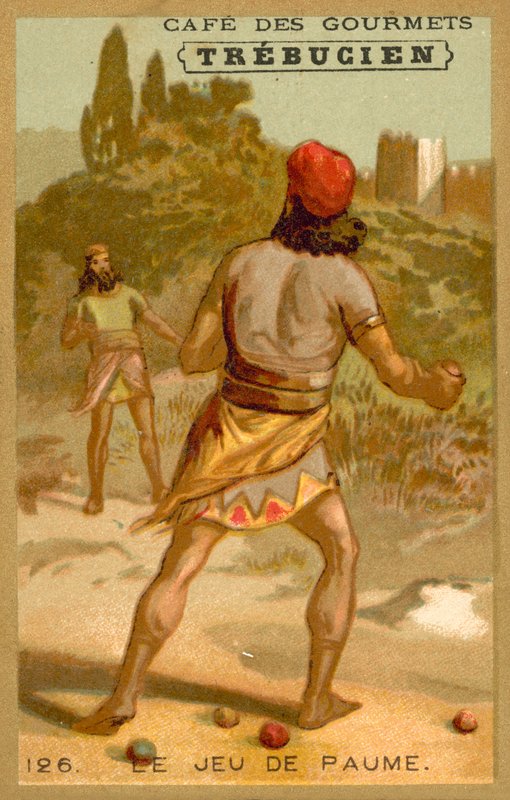 O jogo de ténis (chromolitho) de French School
