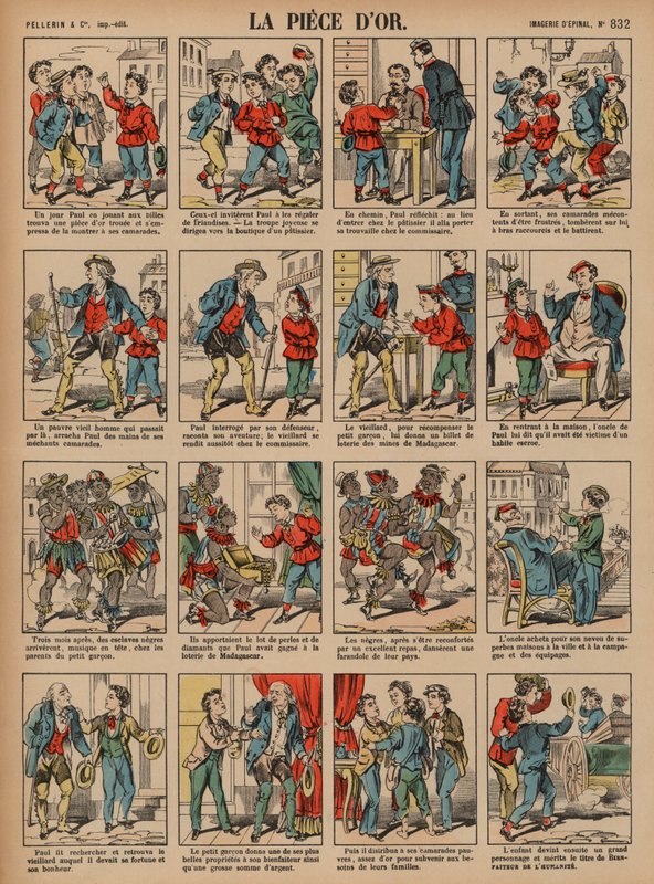 A moeda de ouro (gravação a cores) de French School