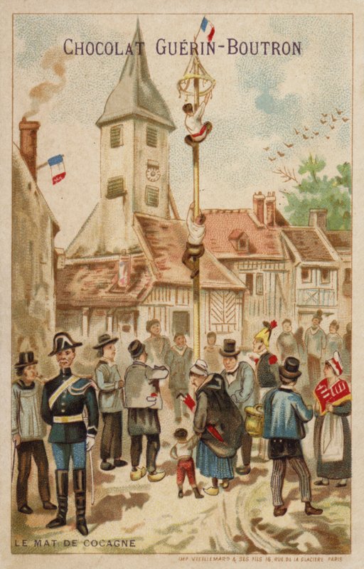 O poste gorduroso (chromolitho) de French School