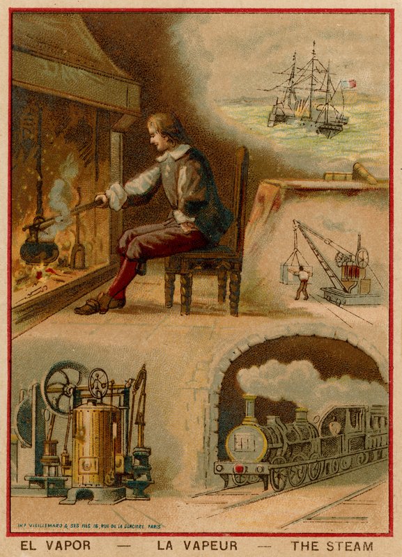 A história do uso de vapor de French School