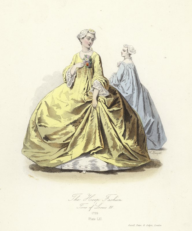 A moda de aro, época de Lousi XV da França de French School