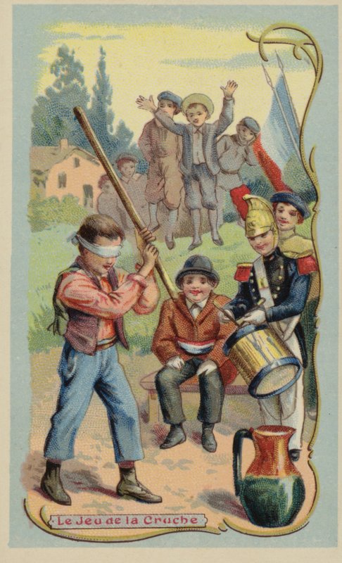 O jogo do jarro (chromolitho) de French School