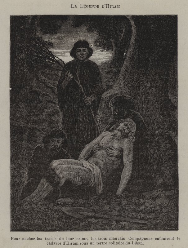 A lenda do Hiram (gravura) de French School