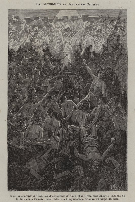 A lenda da Jerusalém Celestial (gravura) de French School