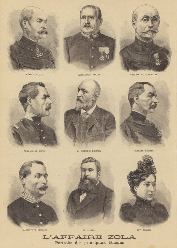 O julgamento por difamação de Emile Zola de French School