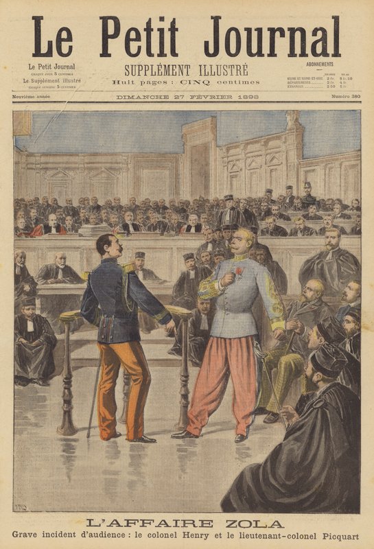 O julgamento por difamação de Emile Zola de French School