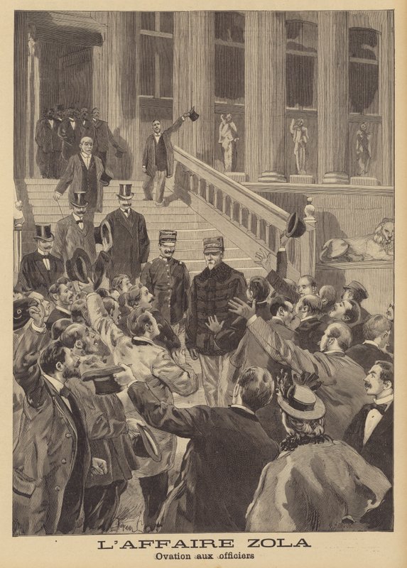 O julgamento por difamação de Emile Zola de French School
