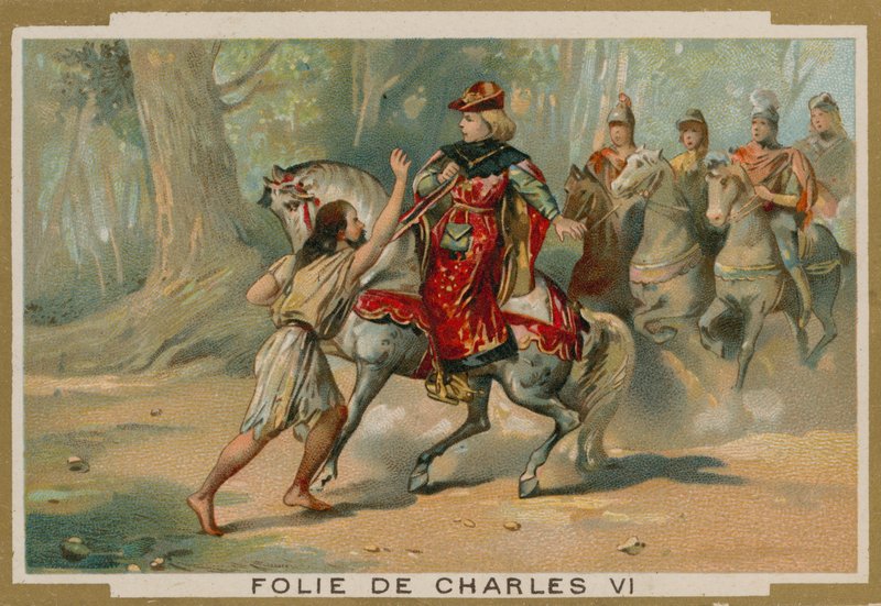 A loucura do rei Carlos VI da França, 1392 de French School