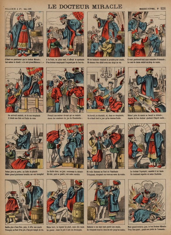 O médico milagroso (gravura colorida) de French School