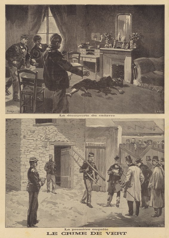 O assassinato de Madame Benoist em Vert, perto de Mantes de French School
