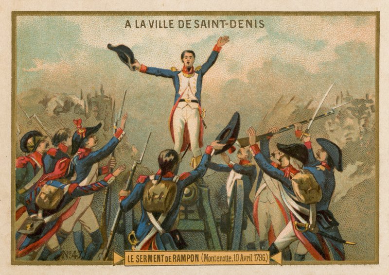 O juramento de Rampon, Montenotte, 10 de abril de 1796 de French School