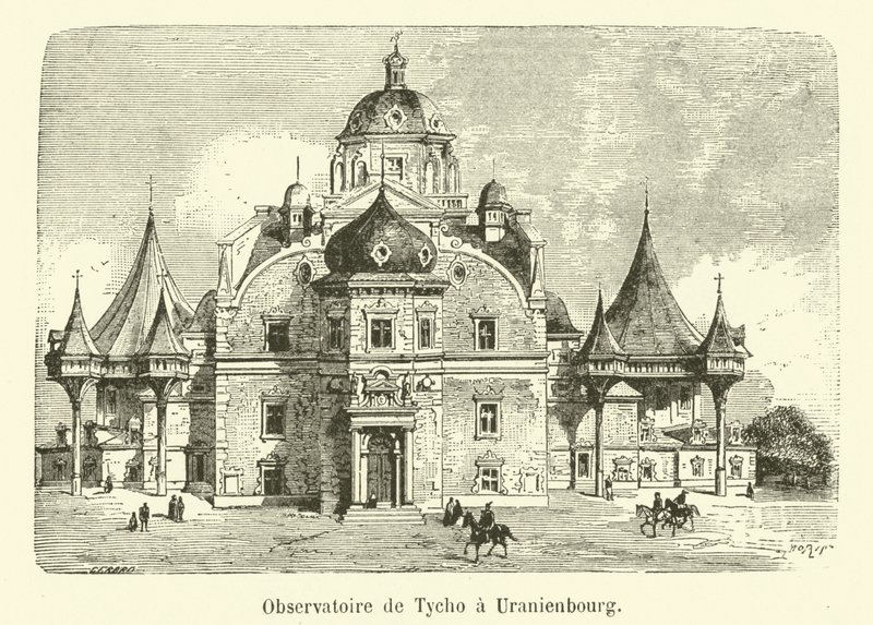 O observatório de Tycho Brahe em Uranienbourg (gravação) de French School